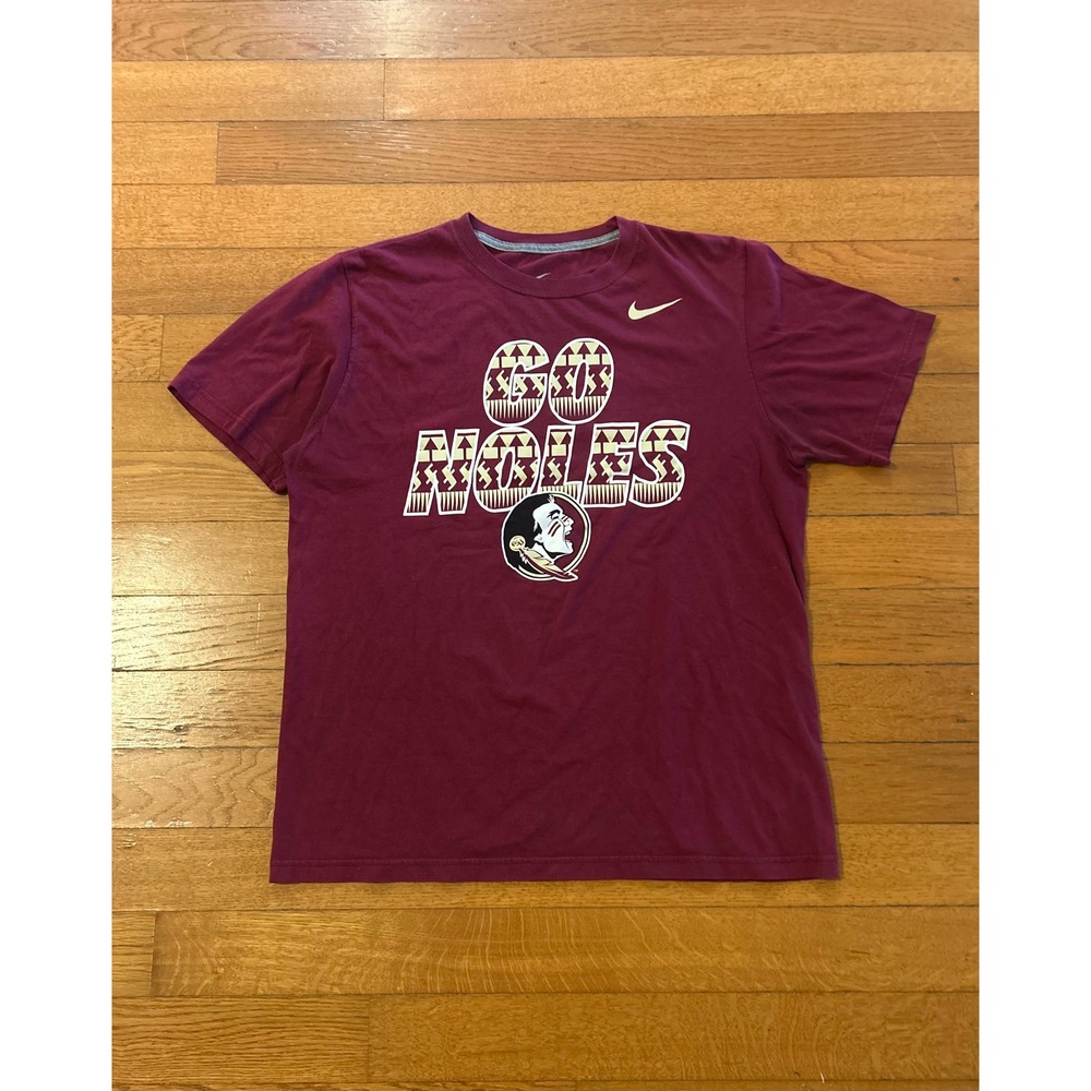 Nike Florida State Seminoles FSU Go Noles T-Shirt Maroon Mens Large